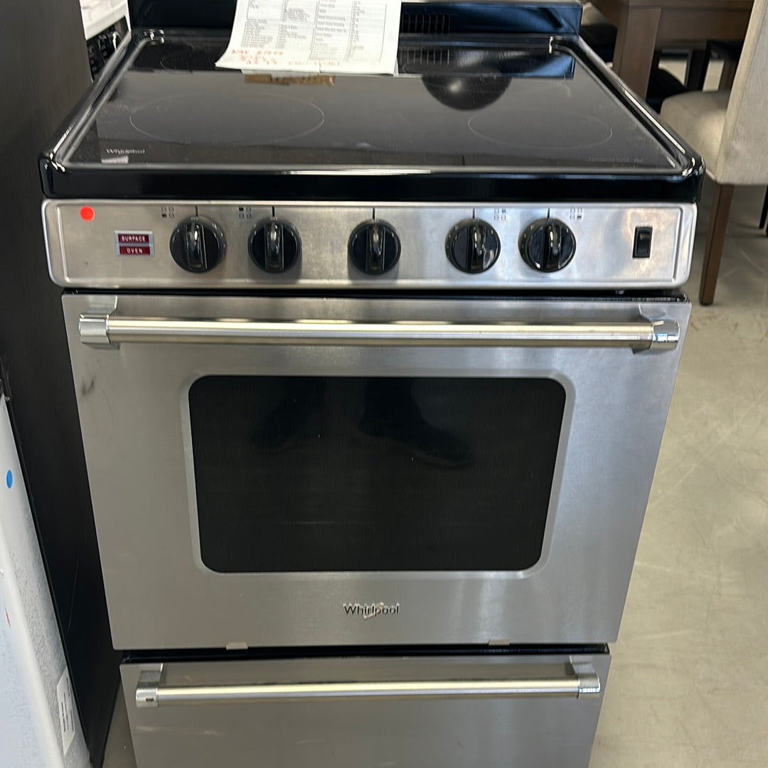 Whirlpool electric range 24 inch as is