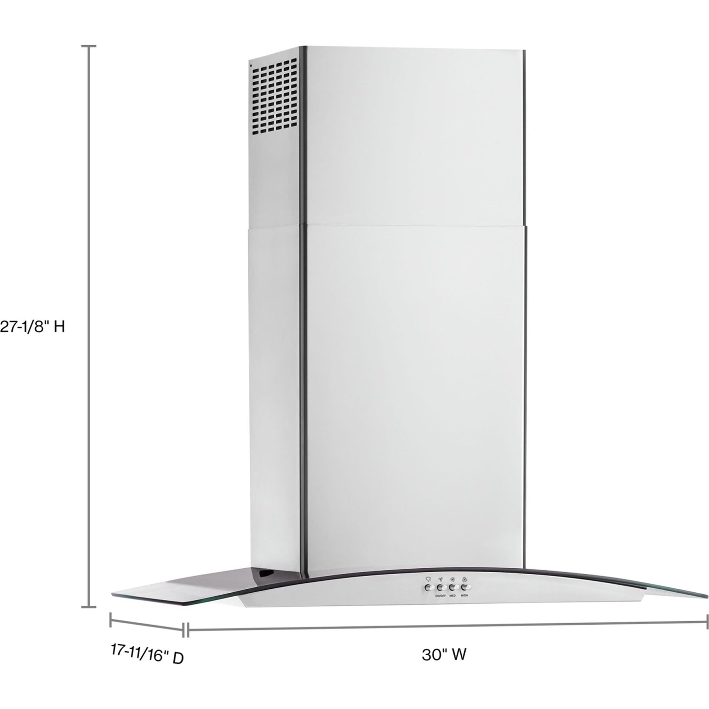 Whirlpool Range Hood (WVW51UC0LS) - Stainless Steel