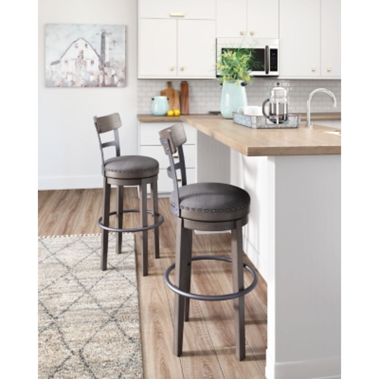 Caitbrook Bar Stool - Gray - (D388-230)