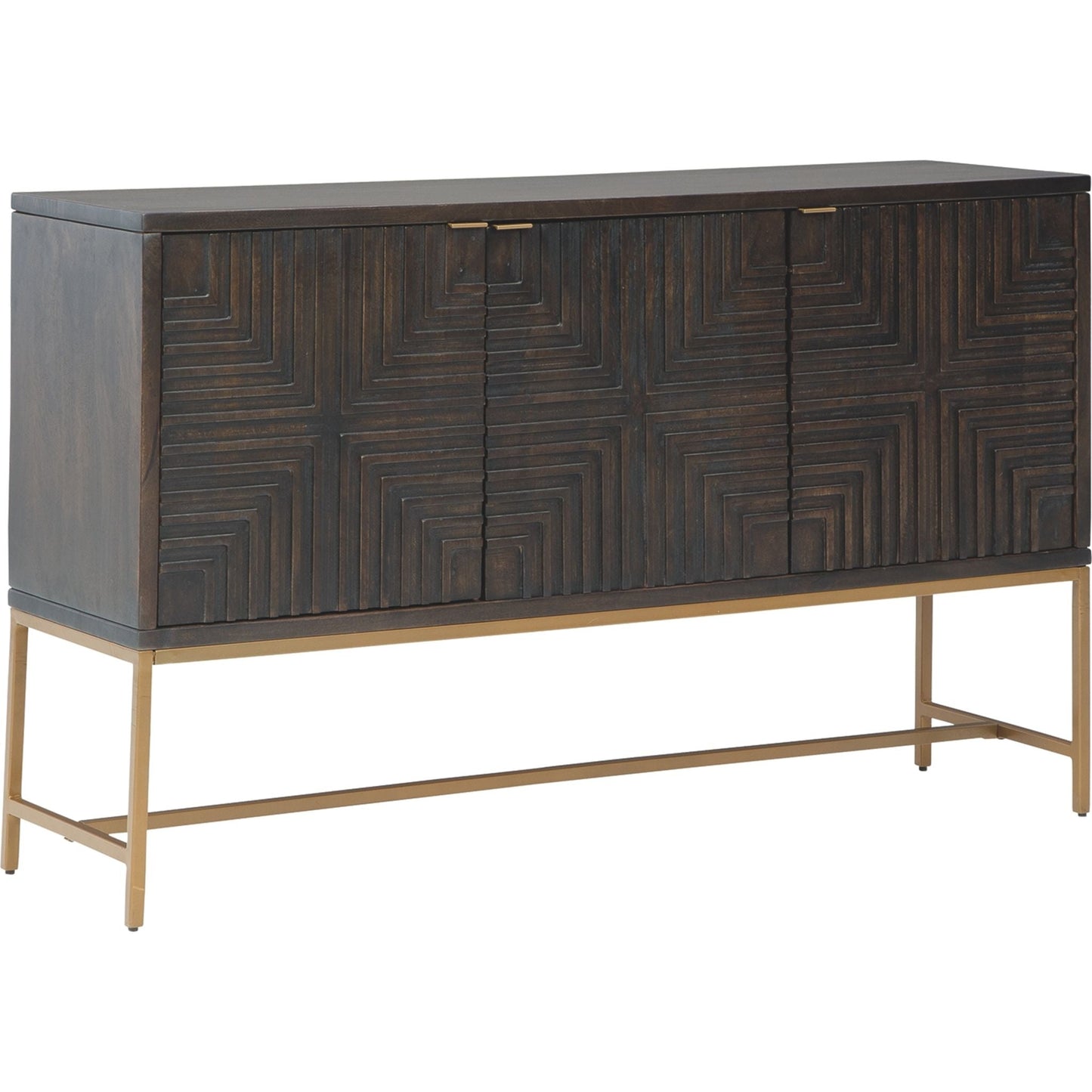 Elinmore Accent Cabinet - Brown/Gold Finish