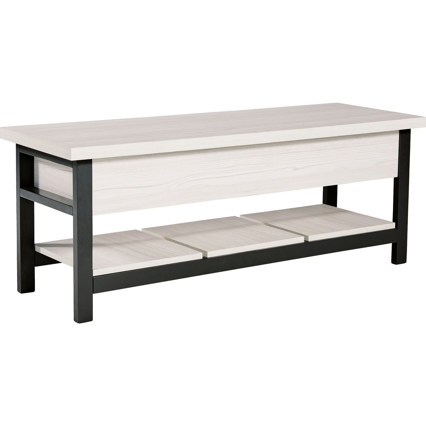 Rhyson Storage Bench - White