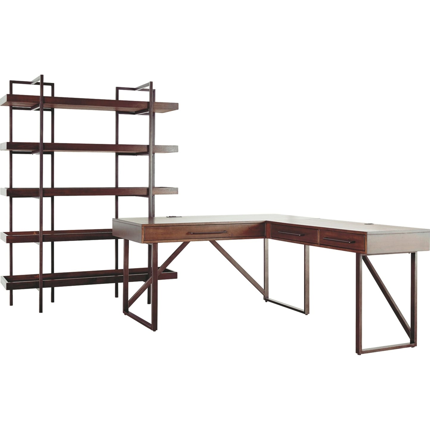 Starmore 2 Piece Home Office Package - Brown