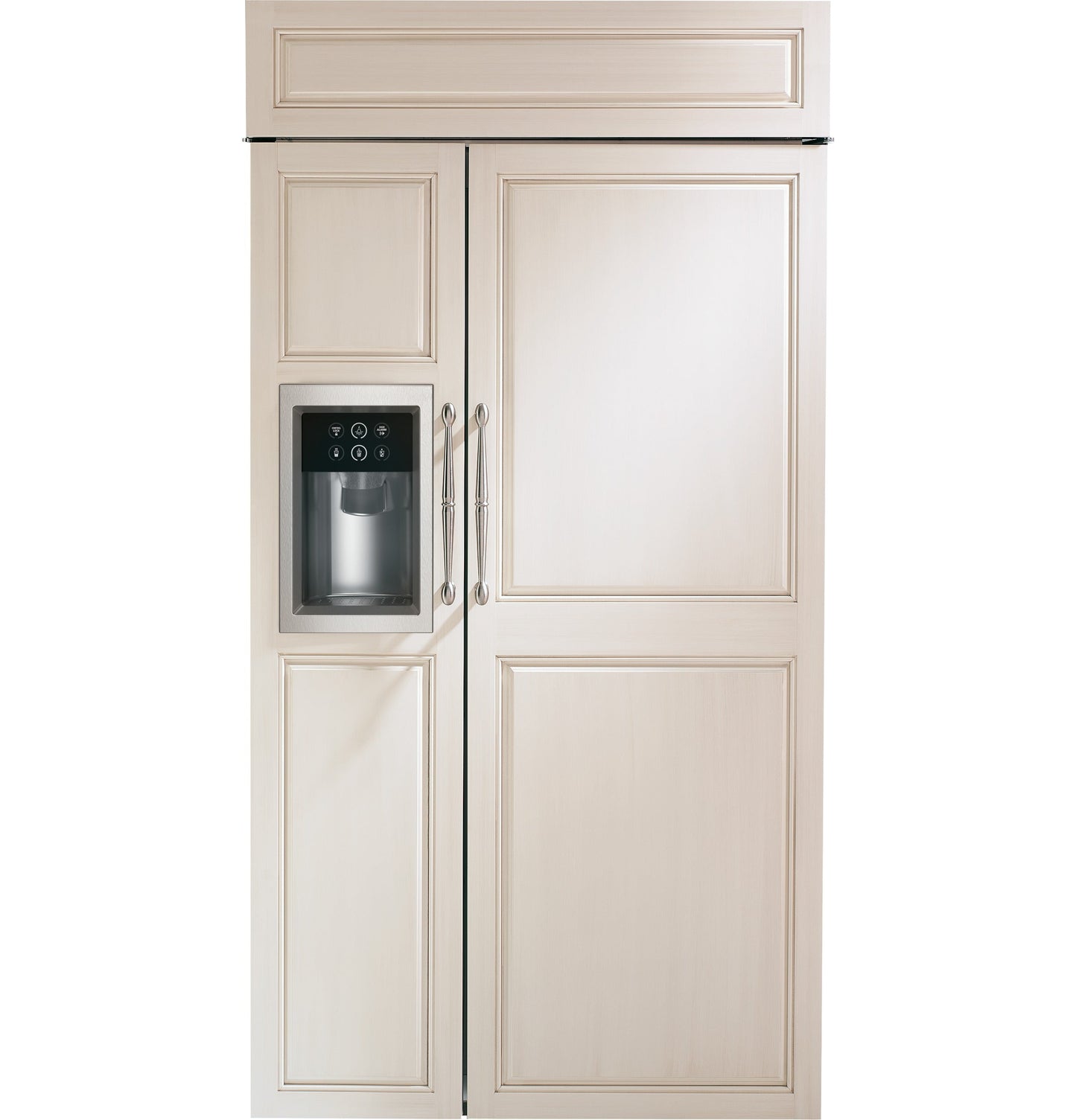 Monogram 42" Built In Side By Side Custom Panel Dispenser Refrigerator - ZISB420DNII