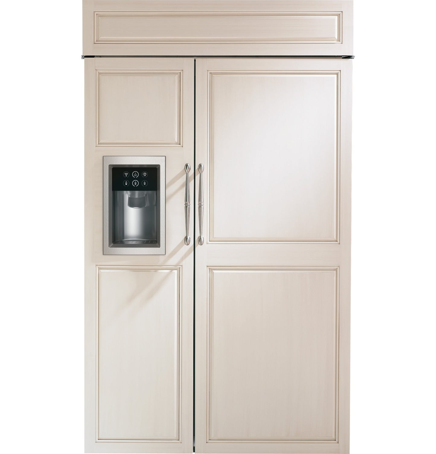 Monogram 48" Built In Side By Side Custom Panel Dispenser Refrigerator - ZISB480DNII
