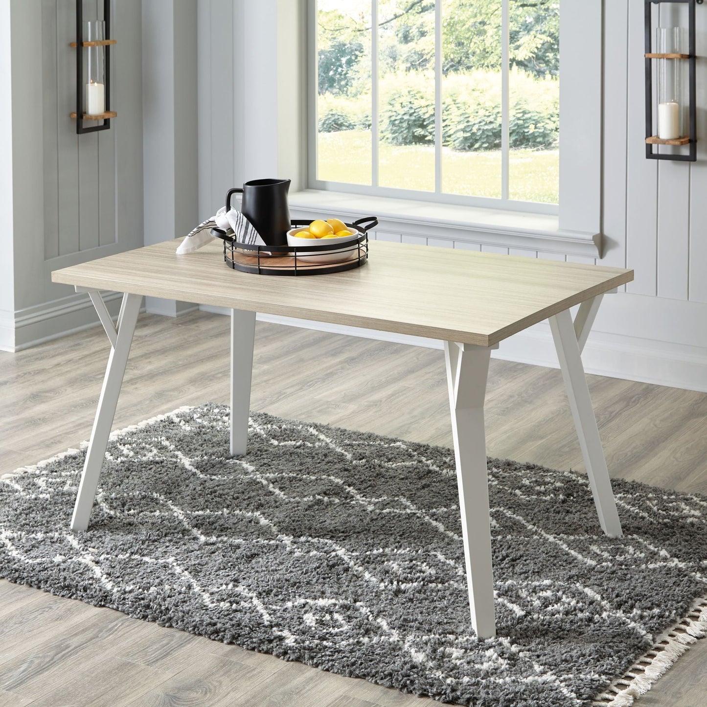 Grannen Table - White/Natural - (D407-25)
