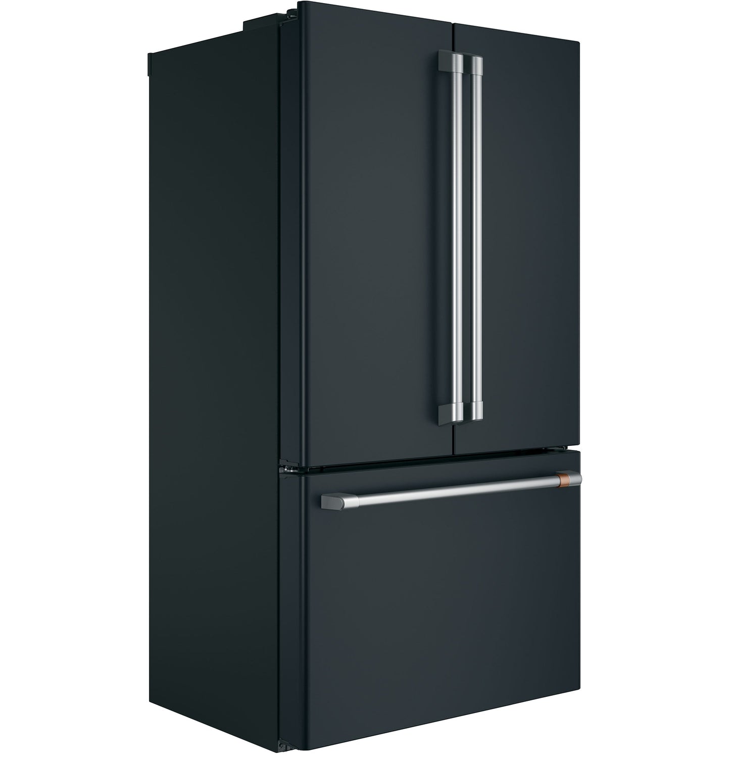 Café Energy Star® 23.1 Cu. Ft. Counter-Depth French-Door Refrigerator Matte Black - CWE23SP3MD1