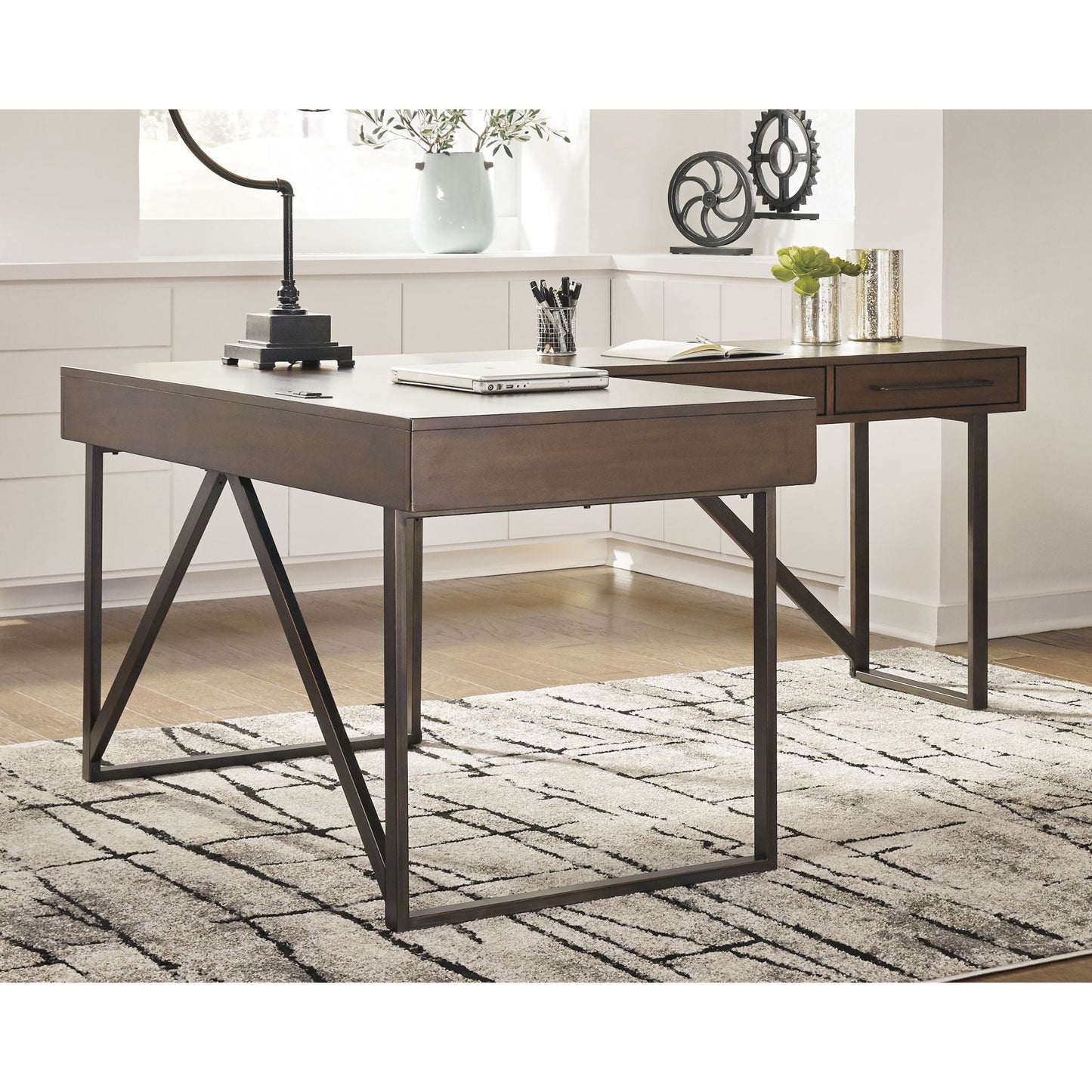 Starmore 2 Piece Home Office Package - Brown