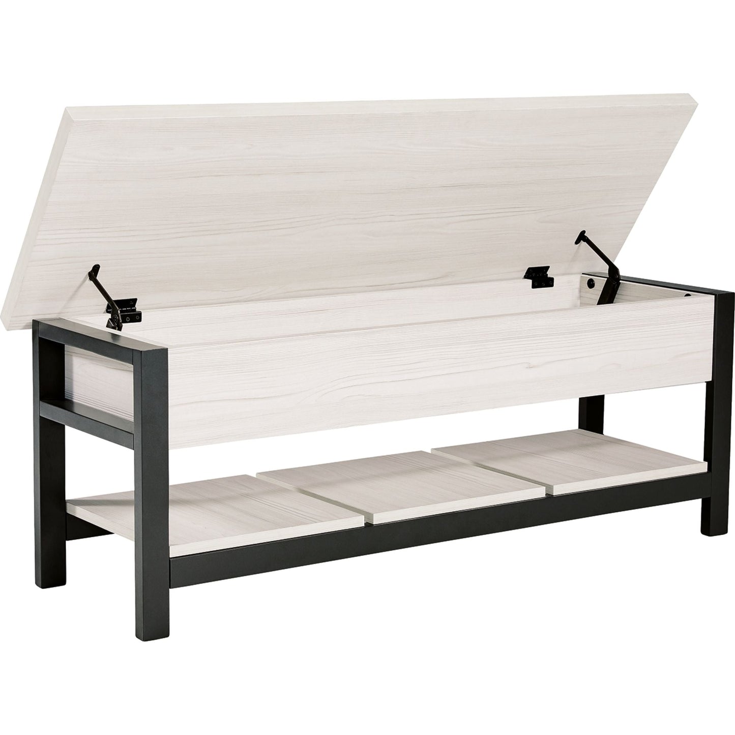 Rhyson Storage Bench - White