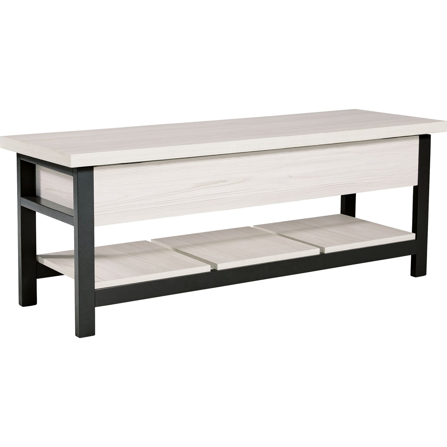 Rhyson Storage Bench - White