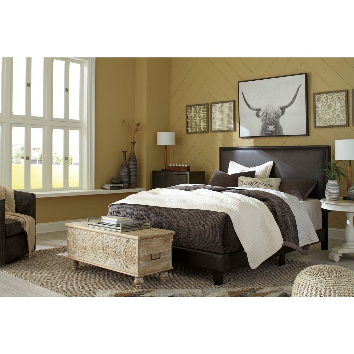Mesling Bed - Dark Brown