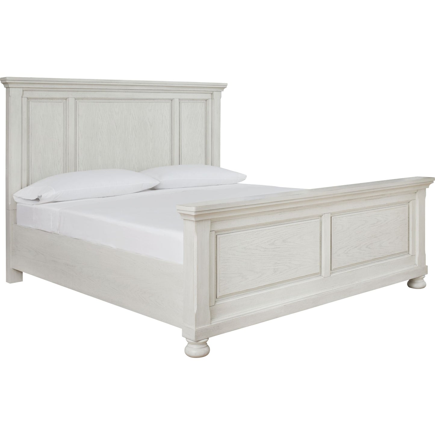 Robbinsdale 3 Piece King Panel Bed - Antique White