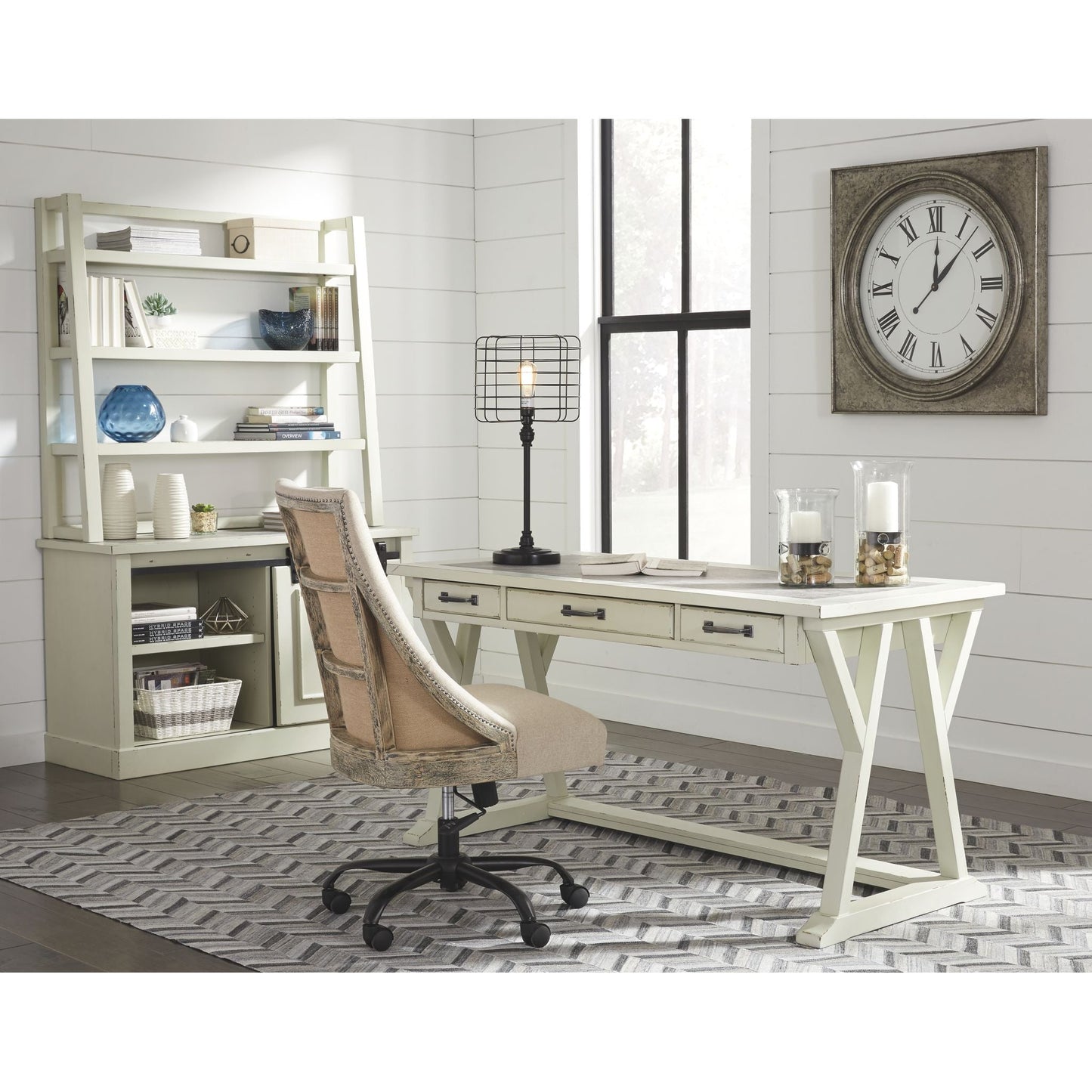 Jonileene Desk - White/Gray