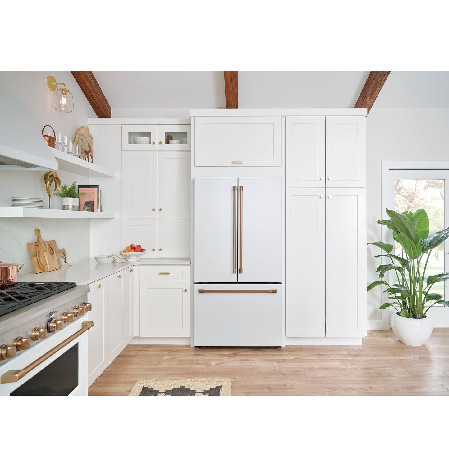 Café Energy Star® 23.1 Cu. Ft. Counter-Depth French-Door Refrigerator Matte White - CWE23SP4MW2