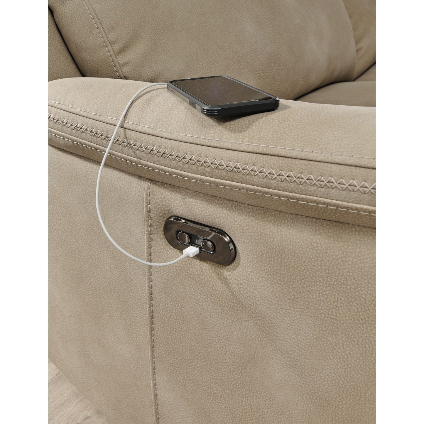 Next Power Reclining Loveseat - Sand