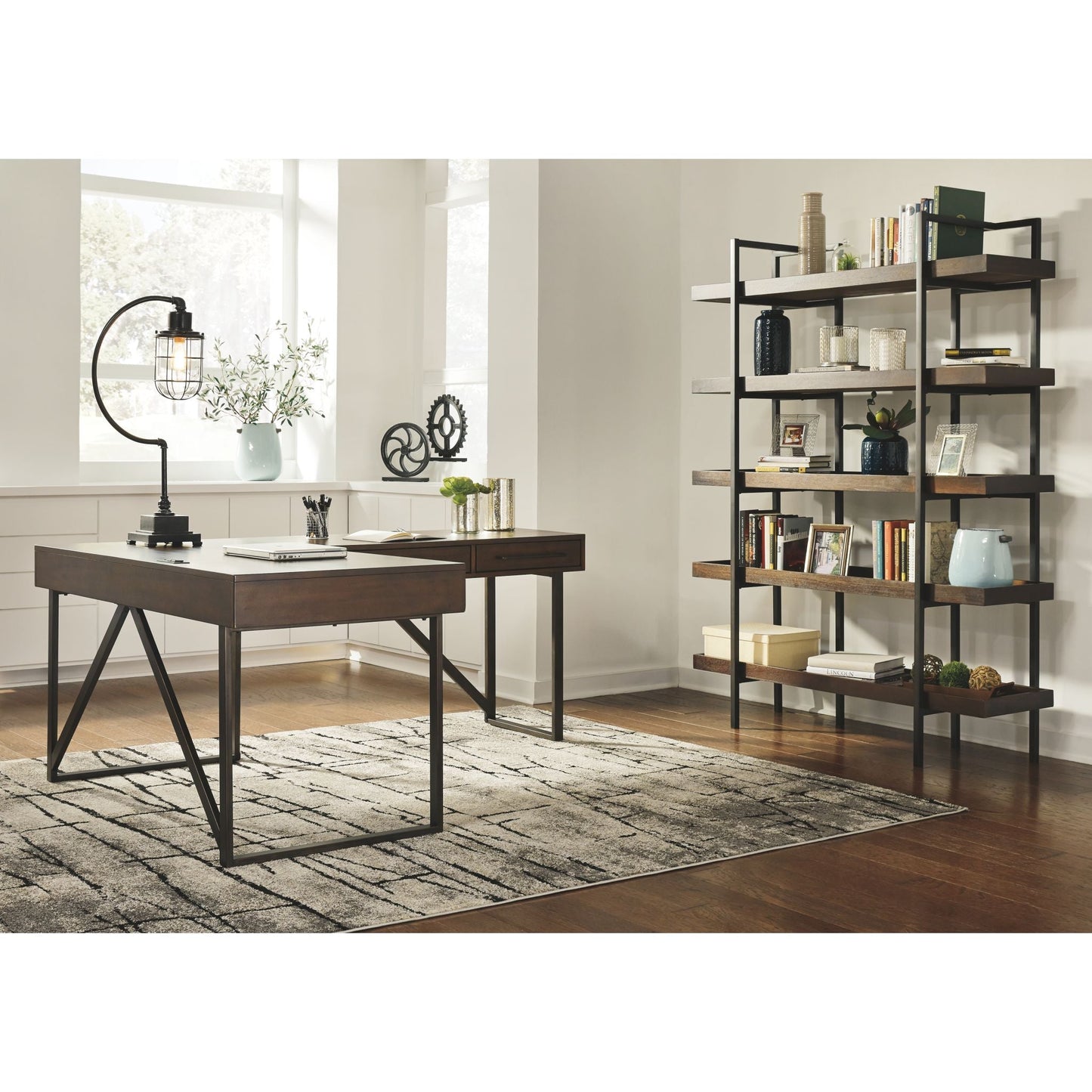 Starmore 2 Piece Home Office Package - Brown