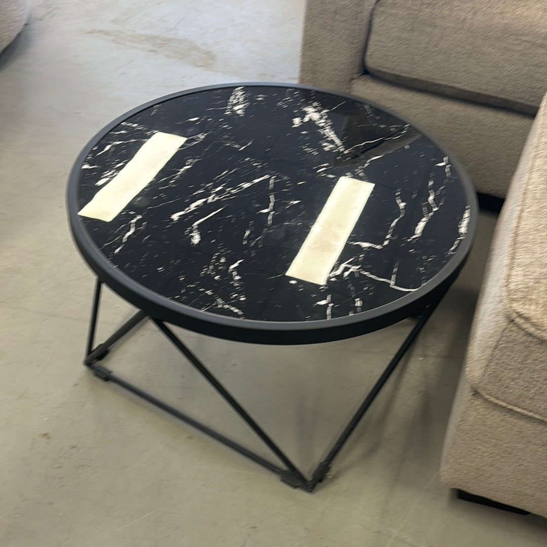 Marble table round $350