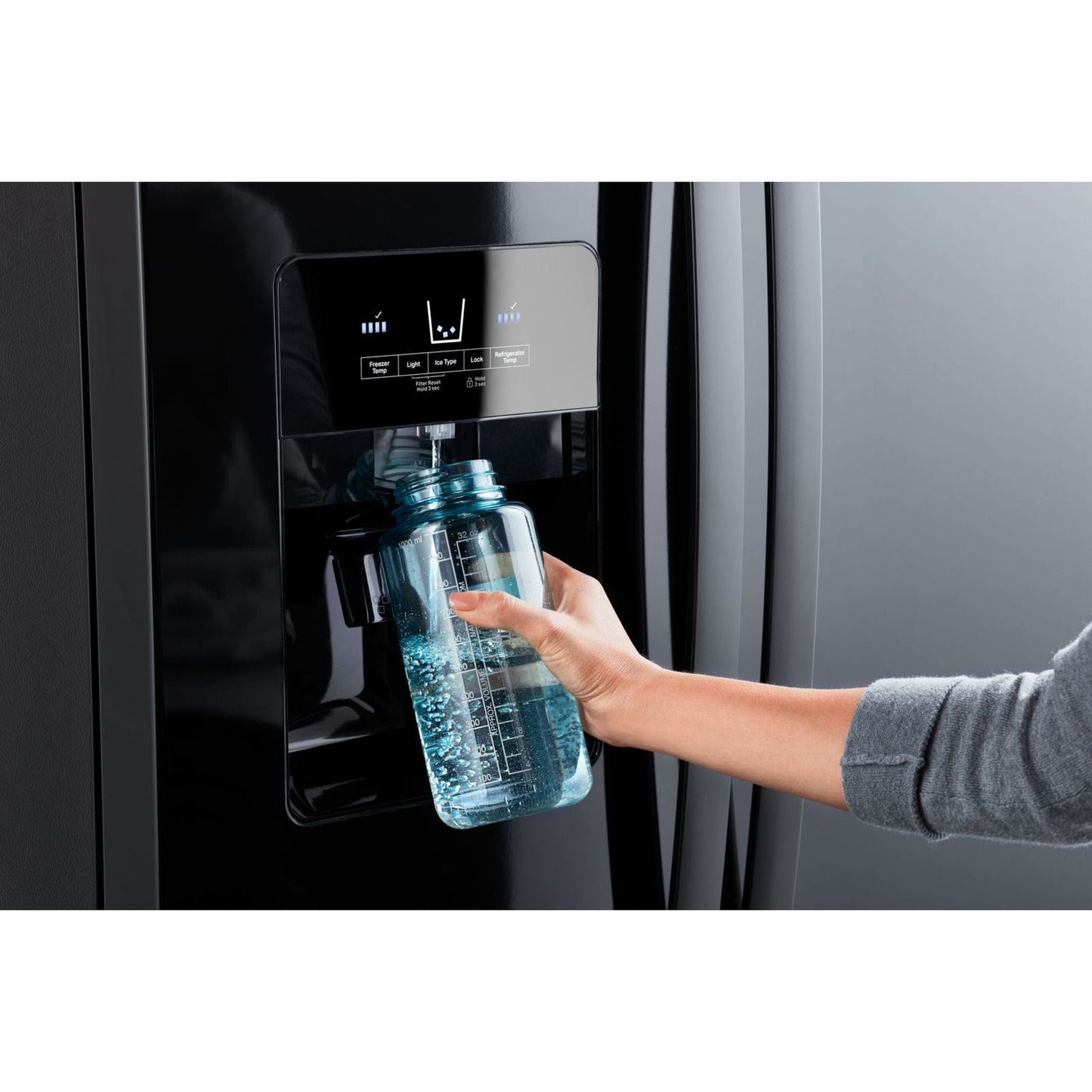 Whirlpool Side x Side Fridge (WRS325SDHB) - Black