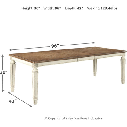 Realyn 9 Piece Dining Room - Chipped White - (PKG002227)