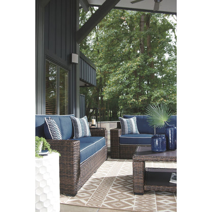 Outdoor Grasson Lane 3 Piece Package Brown/Blue