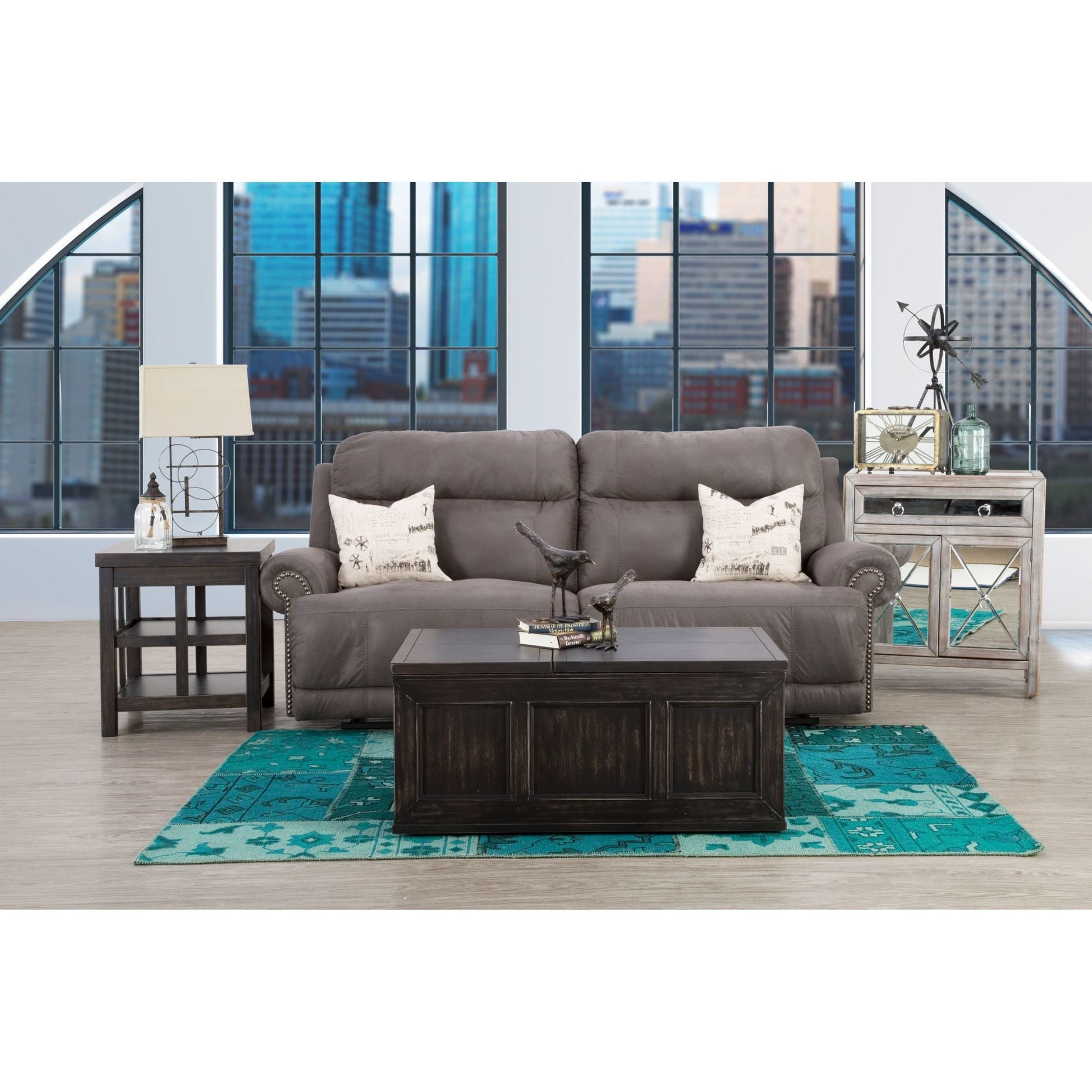 Austere Reclining Sofa - Grey