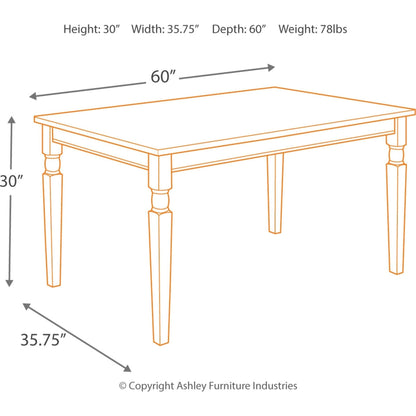 Whitesburg 6 Piece Dining Room - Brown/Cottage White - (PKG002055)