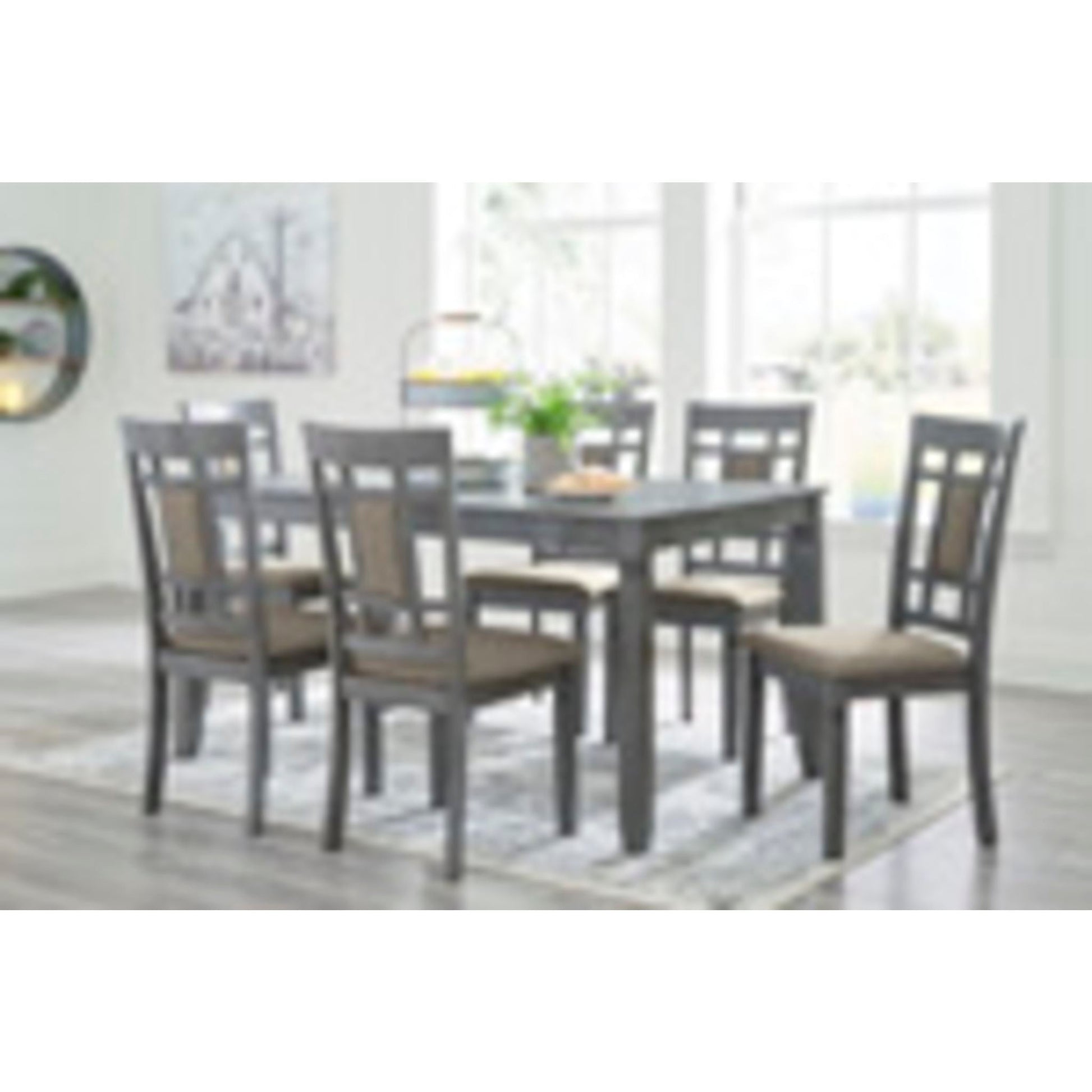 Jayemyer 7 Piece Casual Dining - Charcoal Gray - (D368-425)