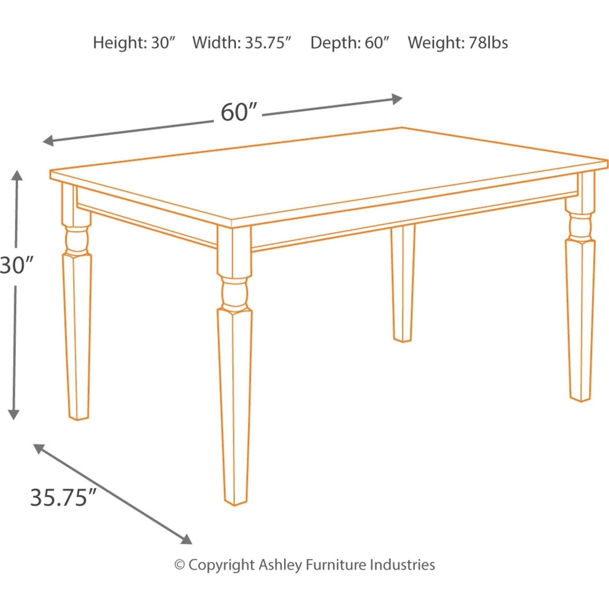 Whitesburg 8 Piece Casual Dining - Brown/Cottage White - (PKG002056)