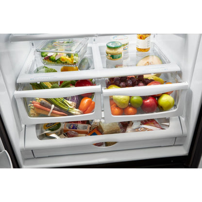 Whirlpool French Door Fridge (WRF555SDHV) - Black Stainless
