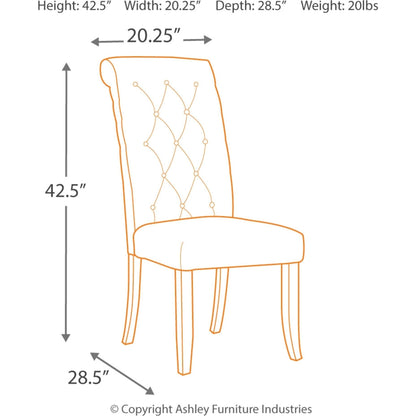 Tripton Side Chair - Graphite - (D530-02)