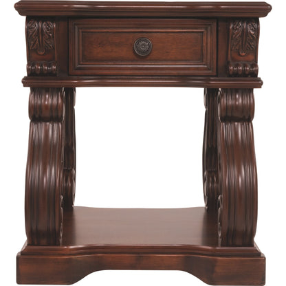 Alymere End Table - Rustic Brown