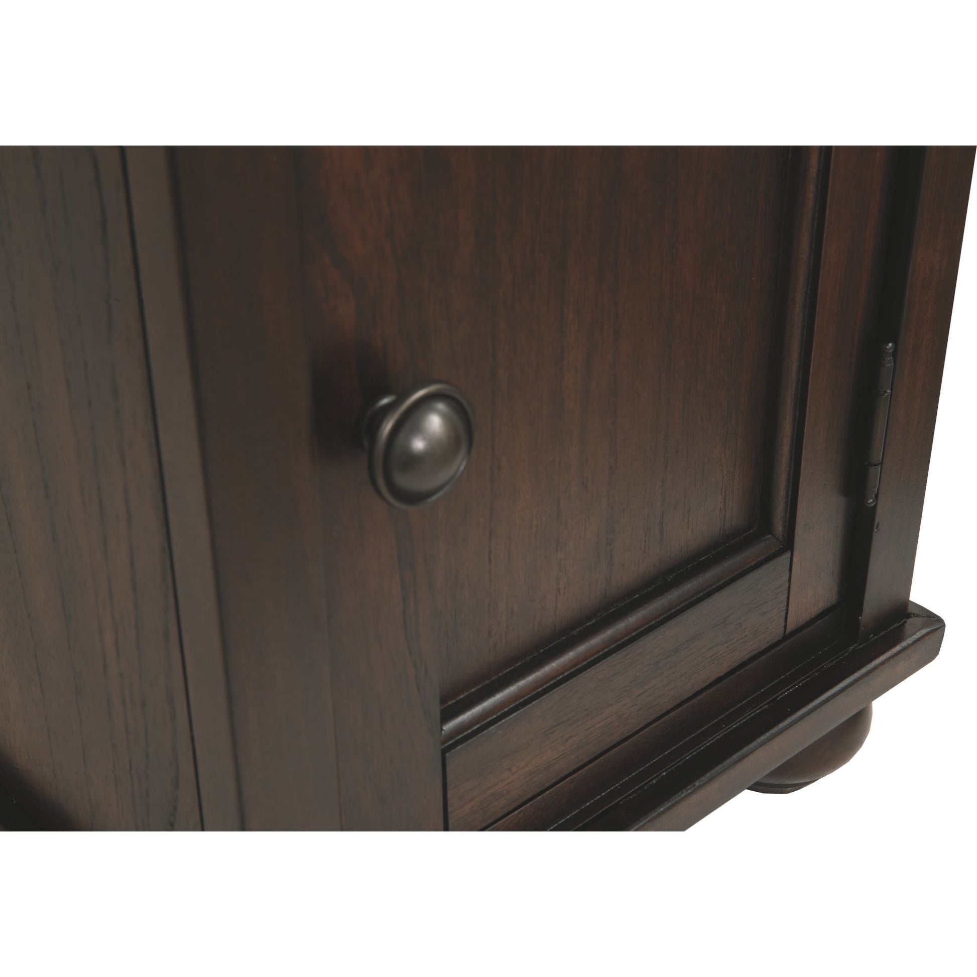 Rowley Creek Chair Side End Table - Dark Brown
