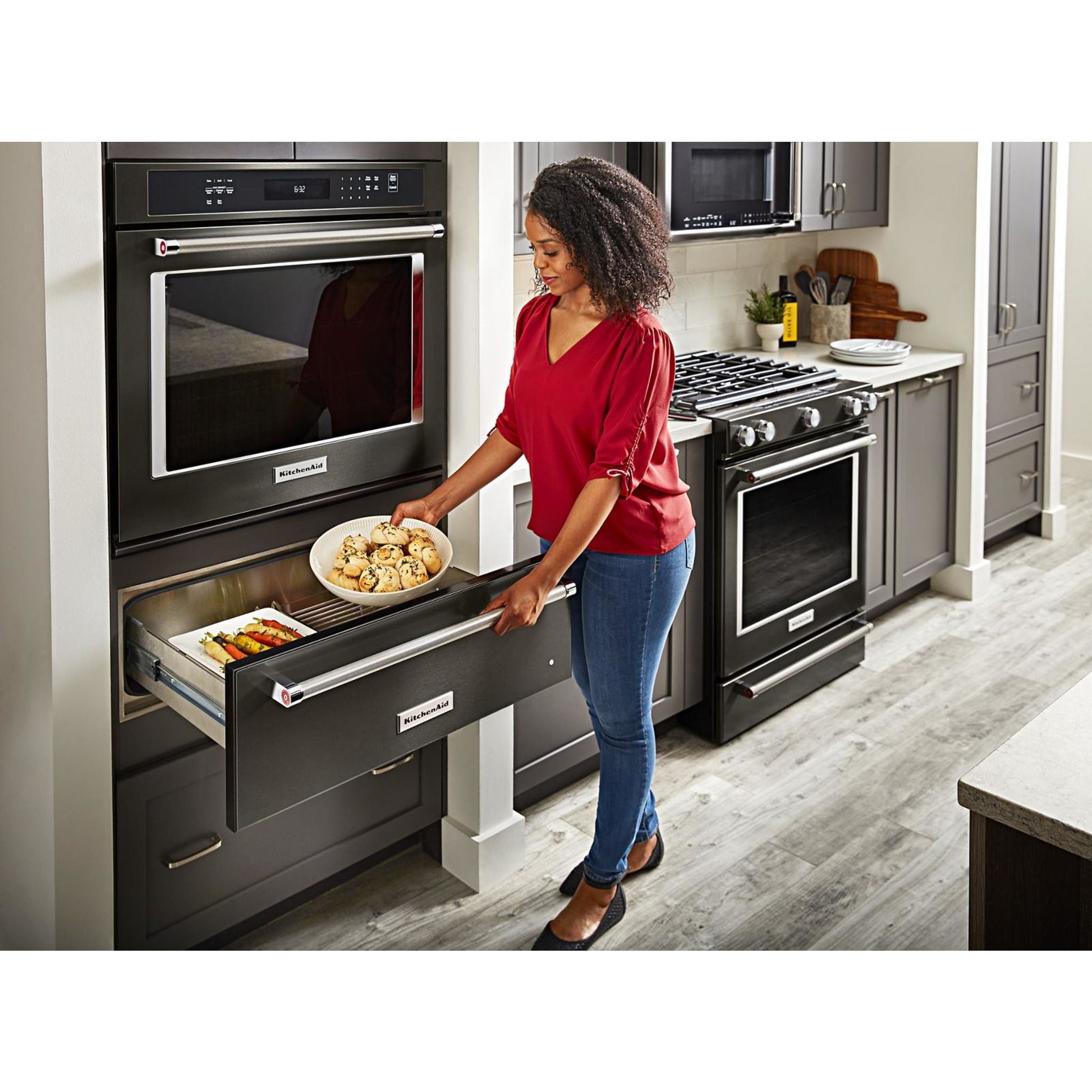 KitchenAid Gas Range (KSGG700EBS) - Black Stainless Steel