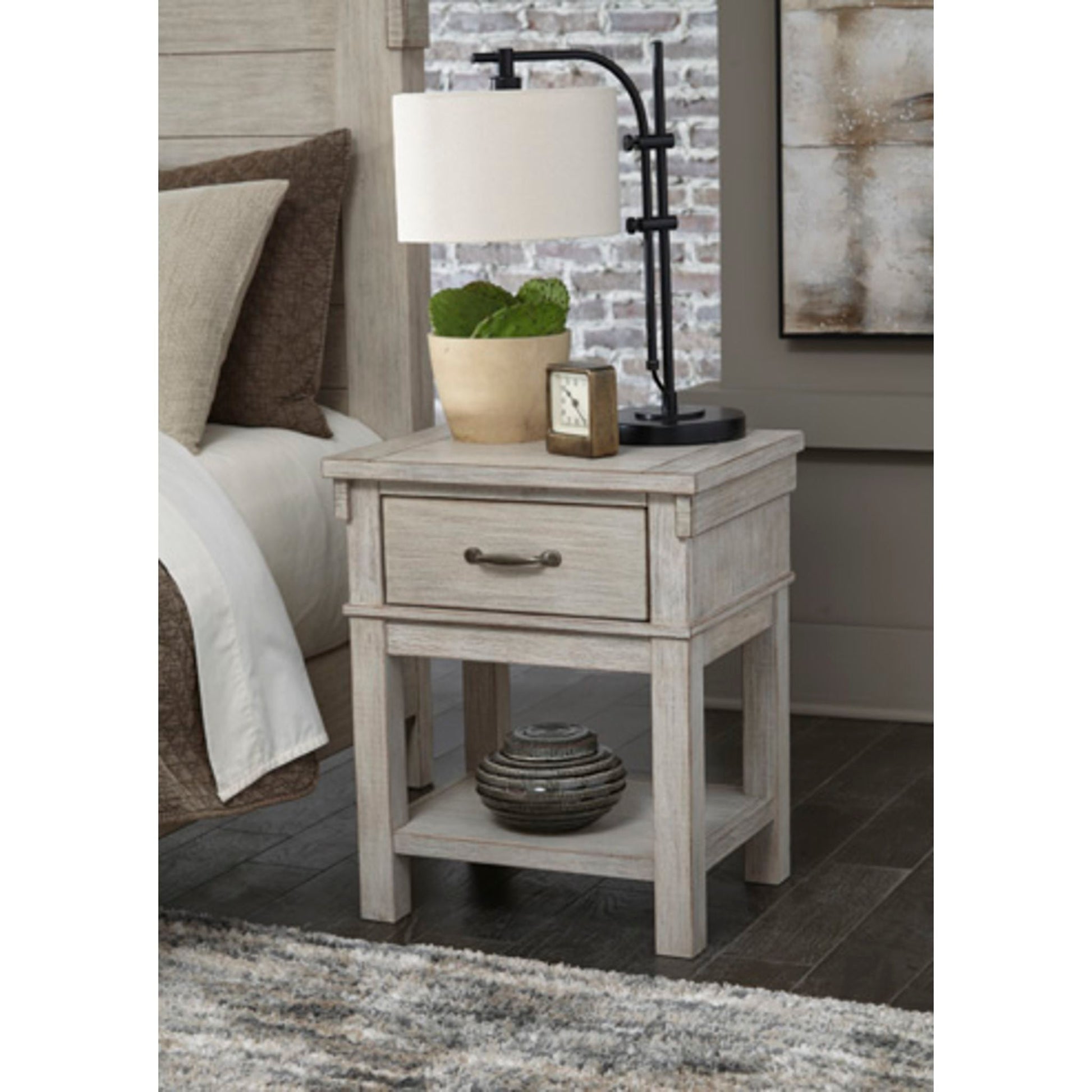 Hollentown Nightstand - Whitewash