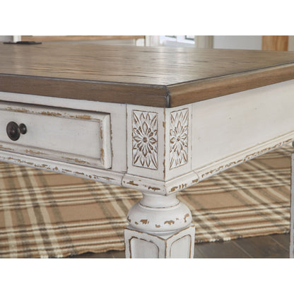 Realyn Desk - White/Brown