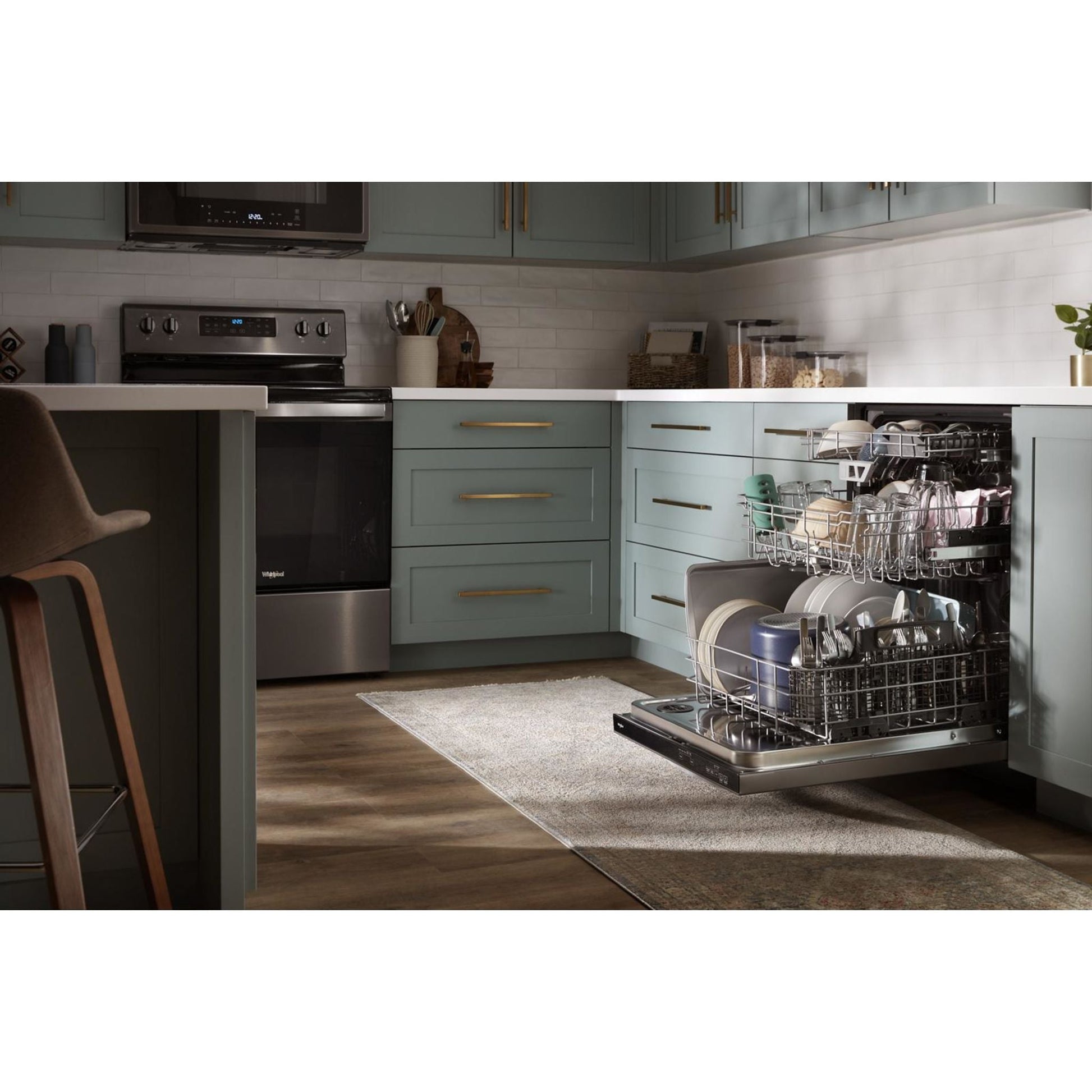 Whirlpool Dishwasher (WDT970SAKV) - BLACK STAINLESS