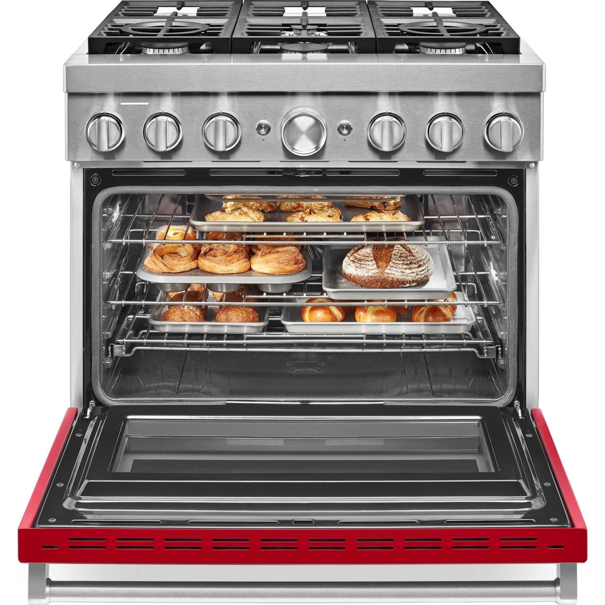 KitchenAid Dual Fuel Range (KFDC506JPA) - Passion Red