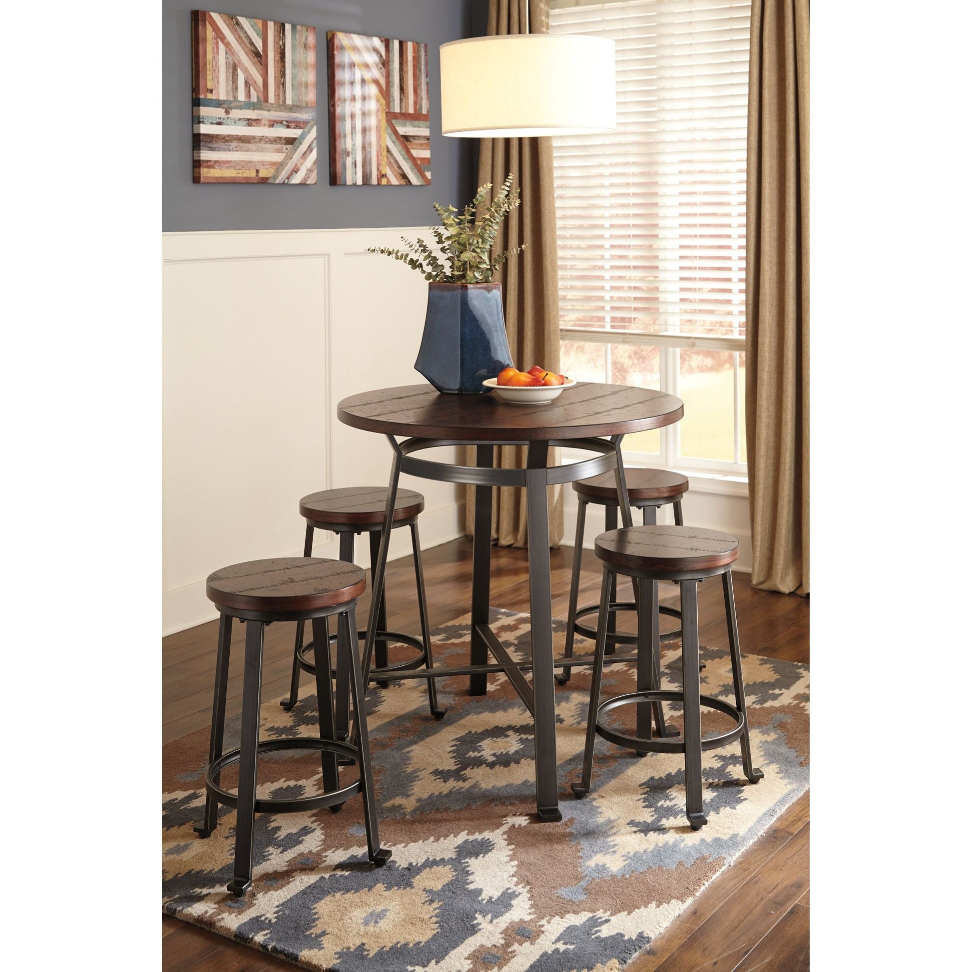 Challiman Bar Stool - Rustic Brown - (D307-124)