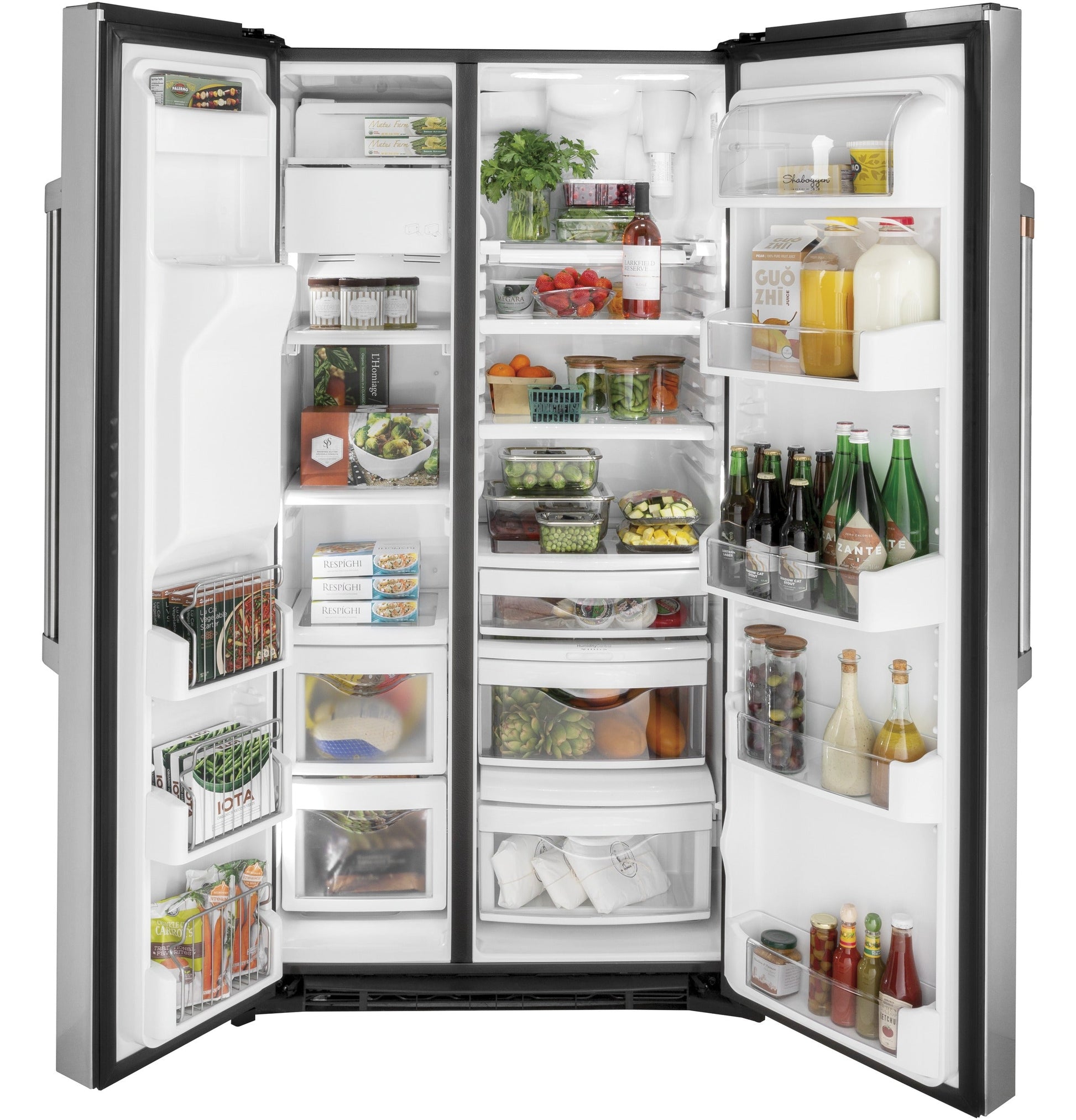 Café 21.9 Cu. Ft. Counter-Depth Side-by-Side Refrigerator Stainless Steel - CZS22MP2NS1