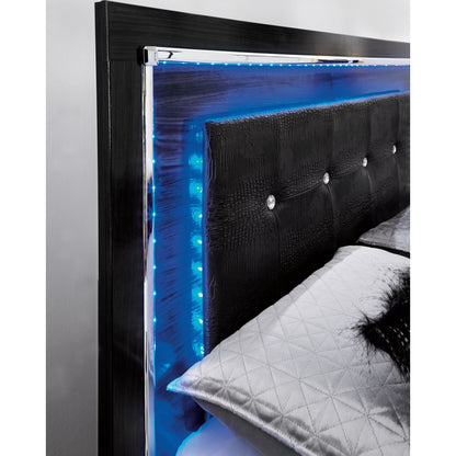 Kaydell 4 Piece Queen Bed with Storage - Black