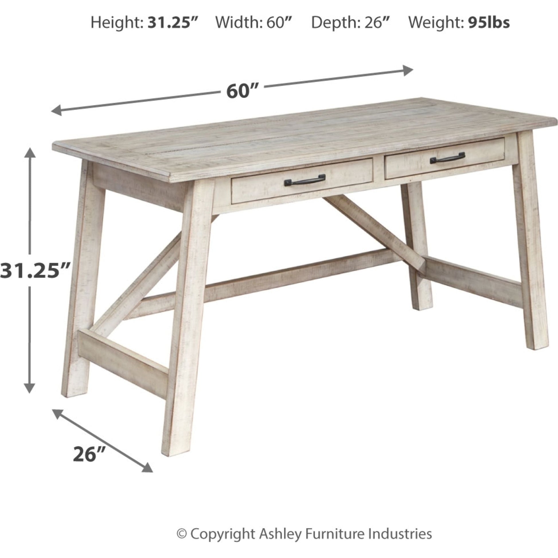Carynhurst 3 Piece Package - Whitewash