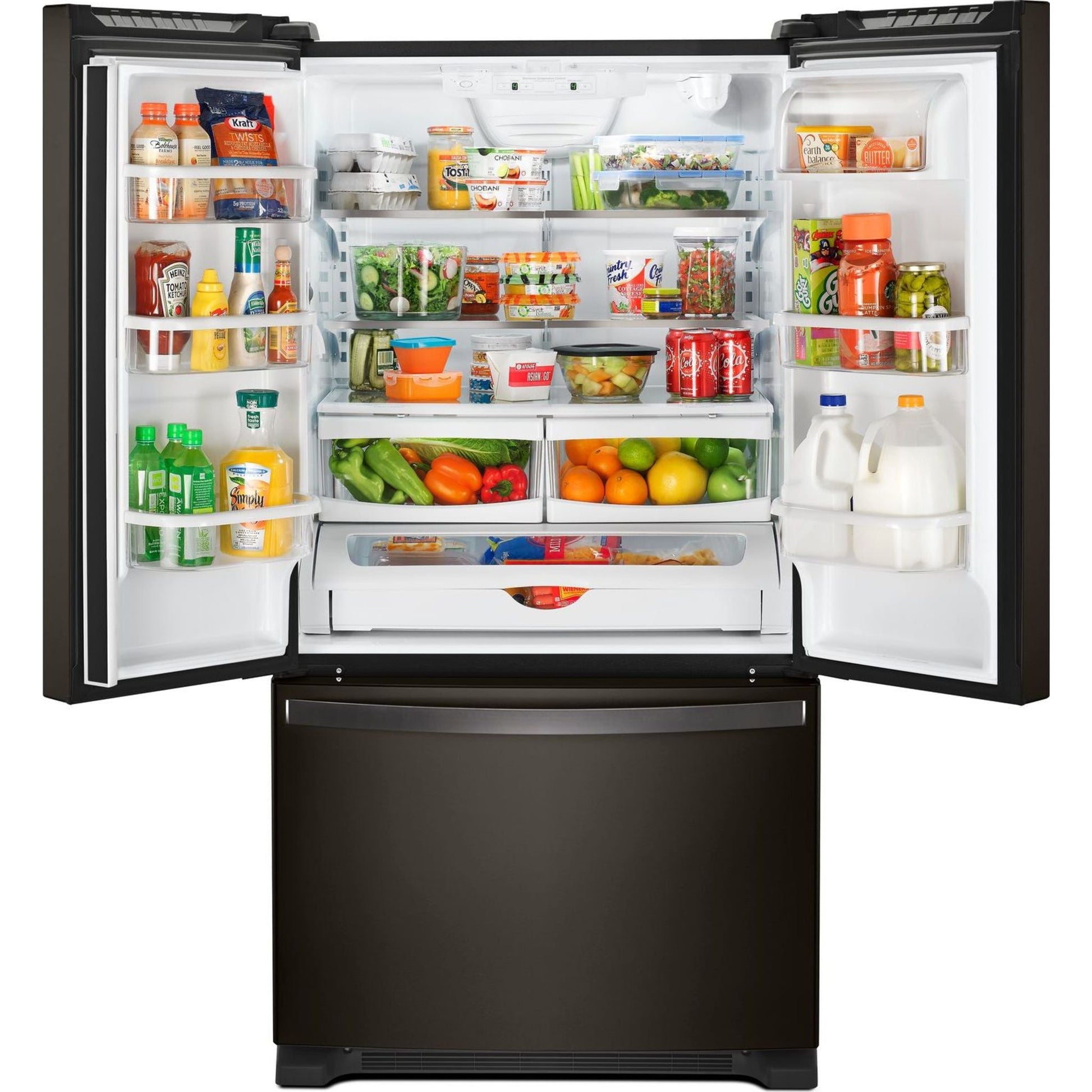 Whirlpool French Door Fridge (WRF535SWHV) - Black Stainless