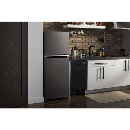 Whirlpool Top Mount Fridge (WRT312CZJV) - Black Stainless