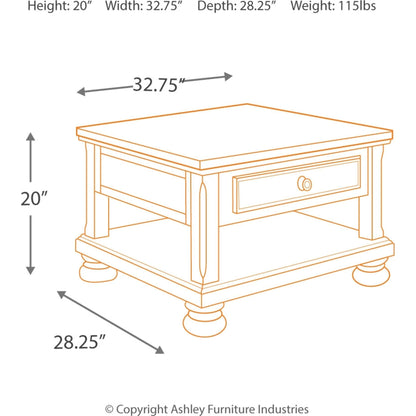 Porter Coffee Table - Rustic Brown