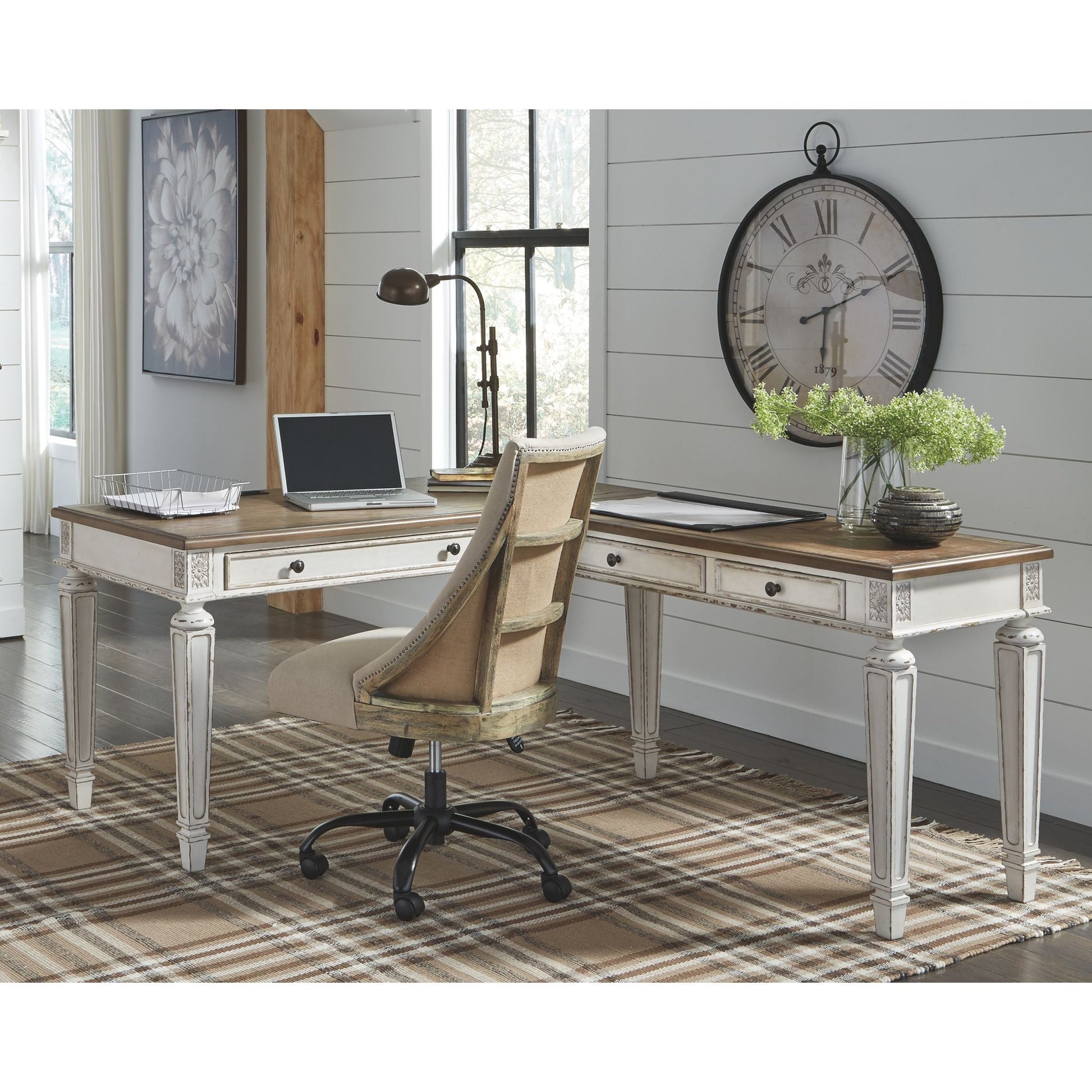 Realyn 2 Piece Home Office Package - Two-tone