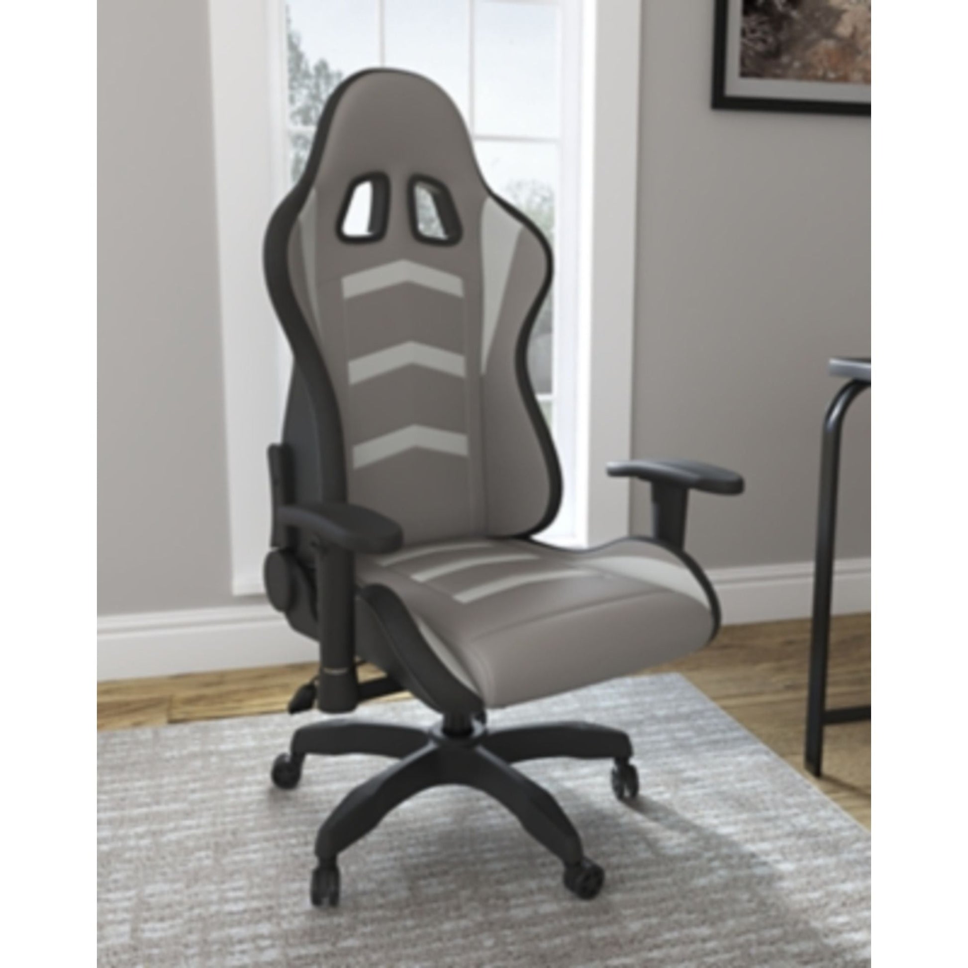 Lynxtyn Office Chair - White/Gray