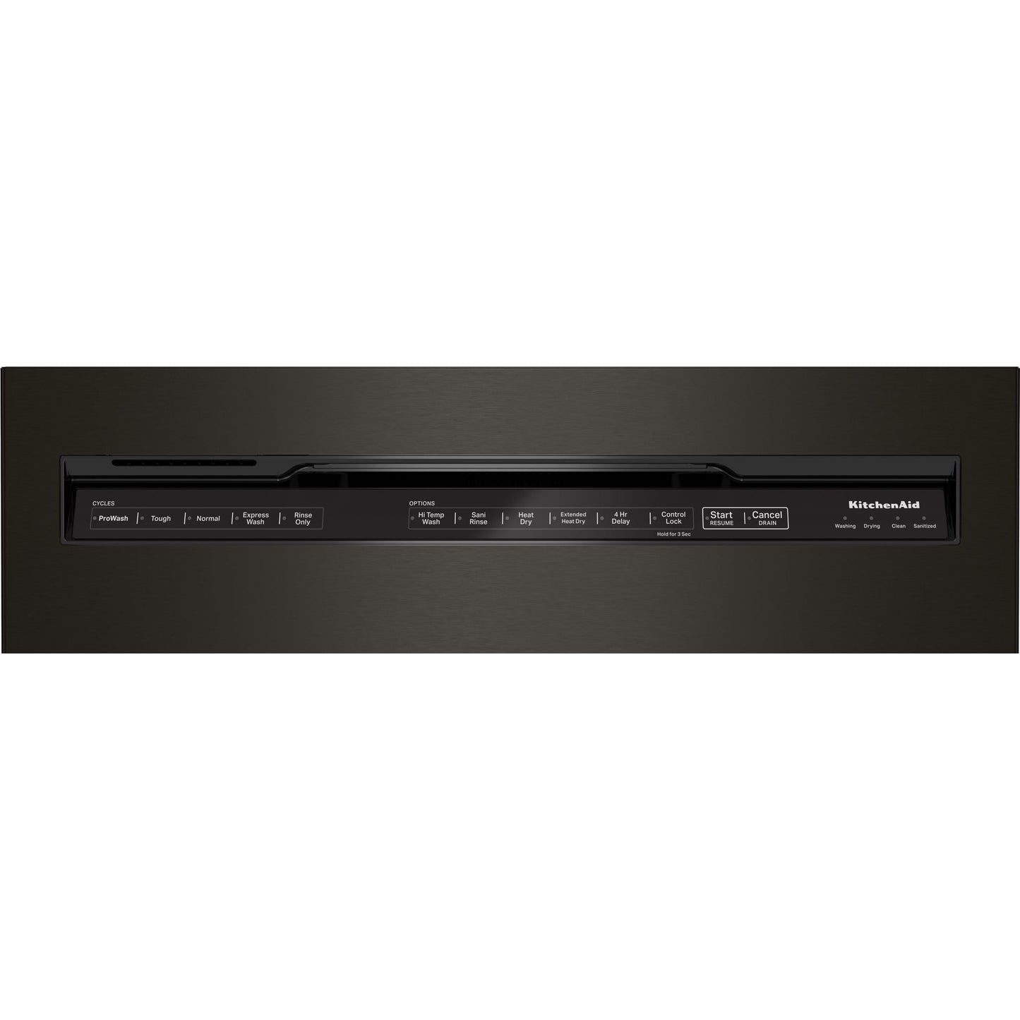 KitchenAid Dishwasher Stainless Steel Tub (KDFM404KBS) - Black Stainless