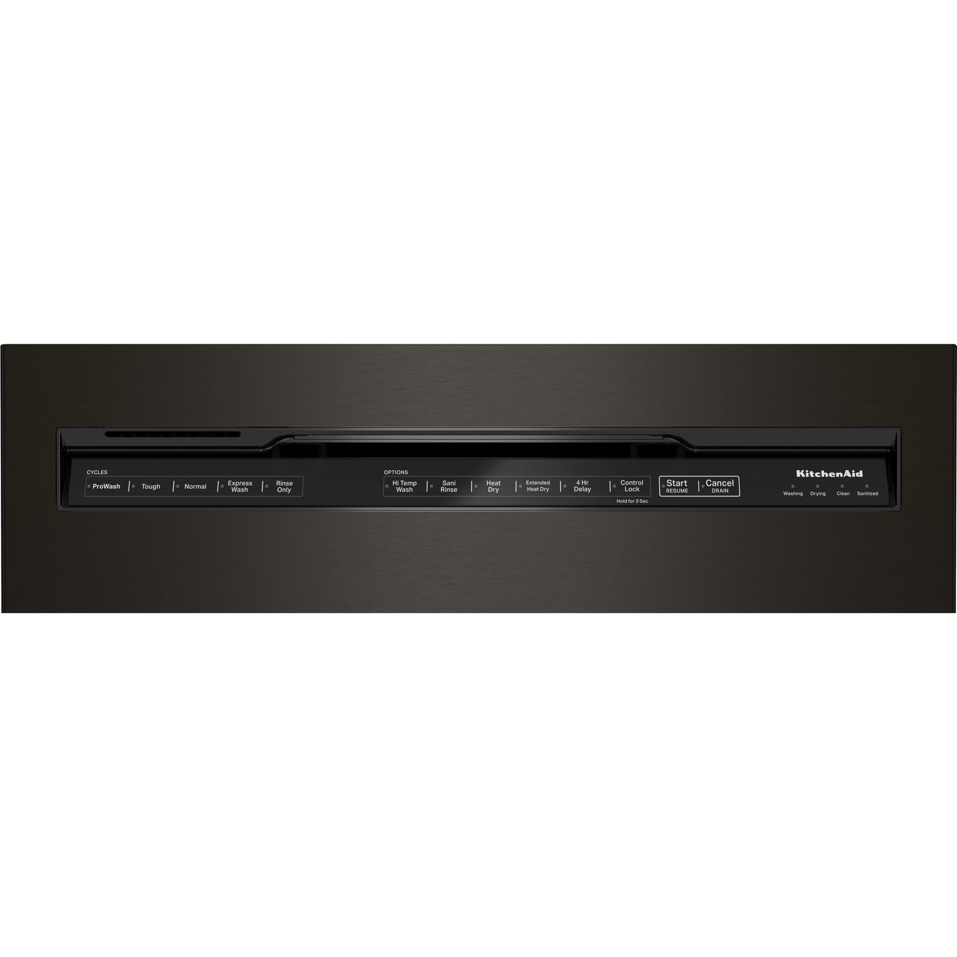 KitchenAid Dishwasher Stainless Steel Tub (KDFM404KBS) - Black Stainless