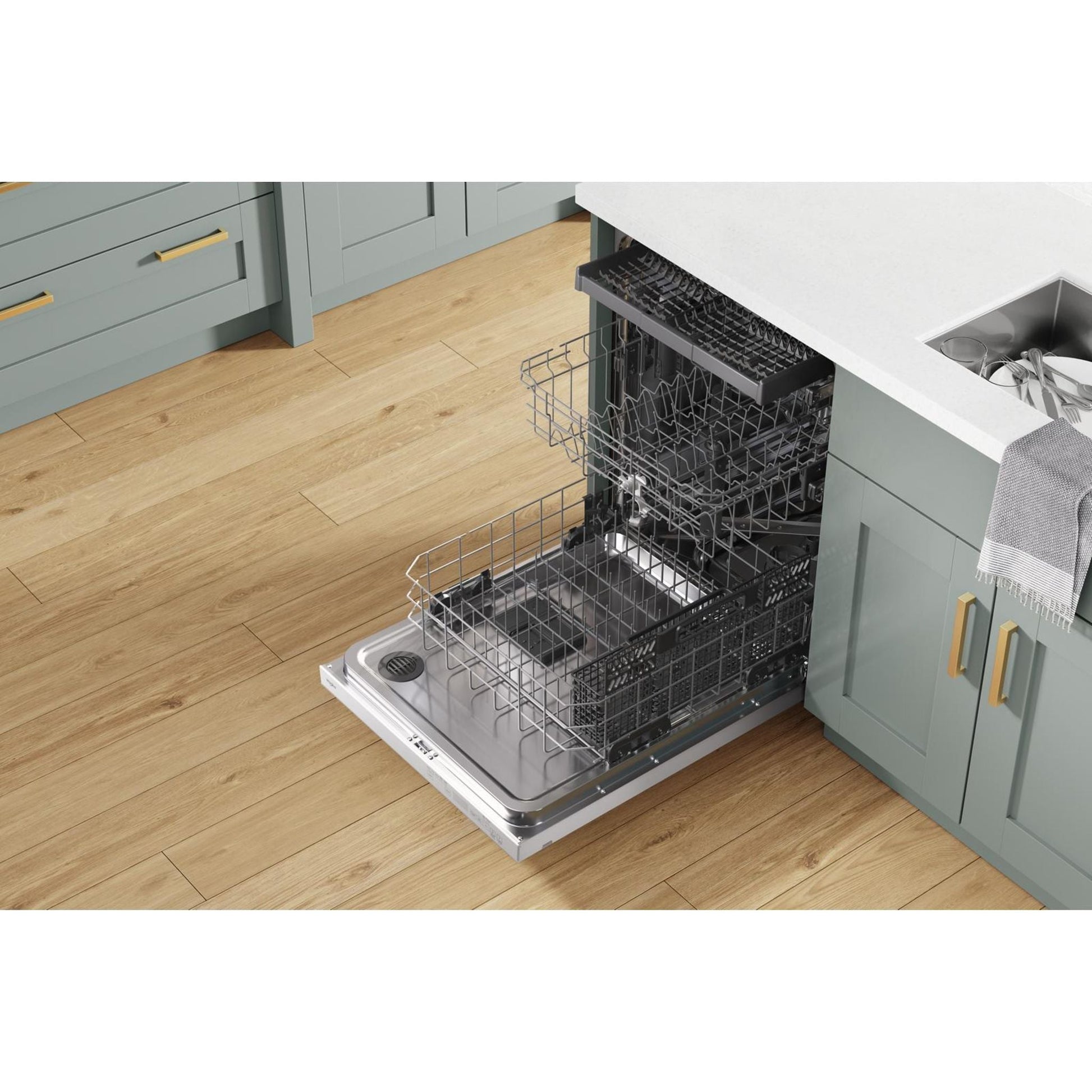 Whirlpool Dishwasher Stainless Steel Tub (WDTA50SAKW) - White