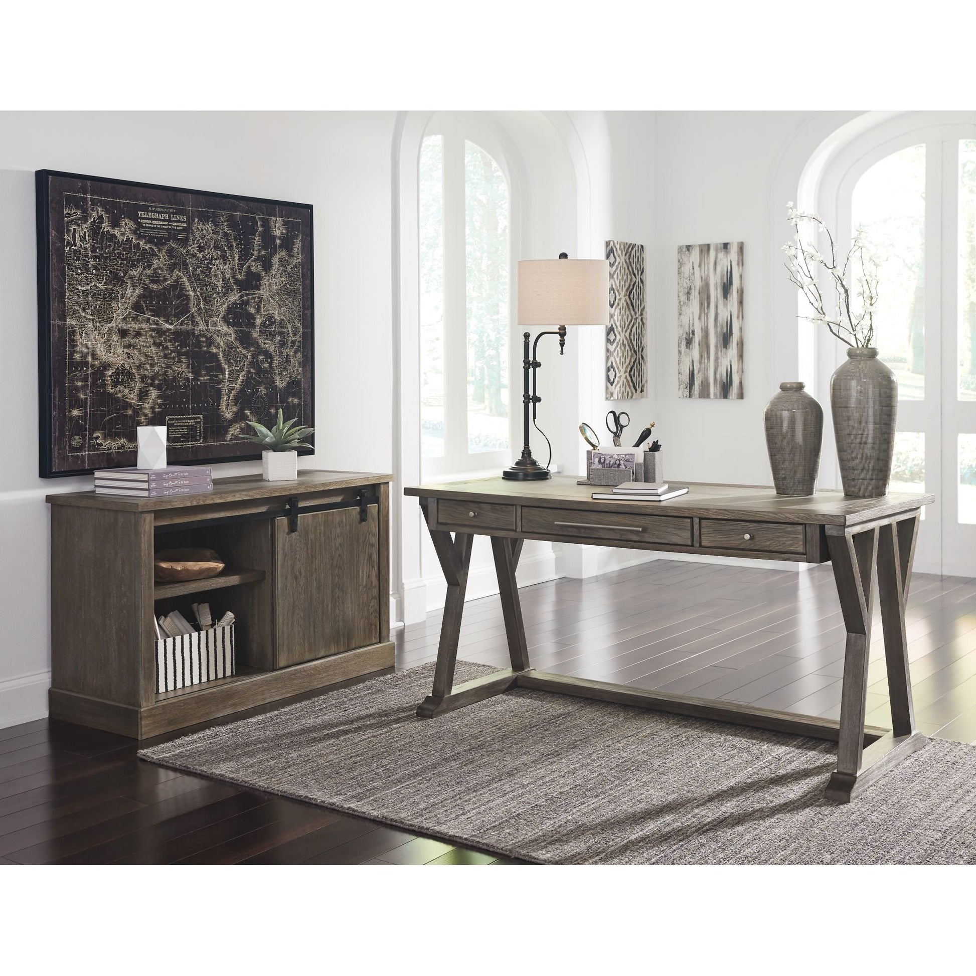 Luxenford Desk - Grayish Brown