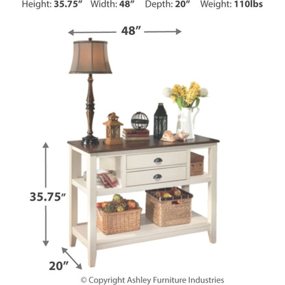 Whitesburg 6 Piece Dining Room - Brown/Cottage White - (PKG002055)